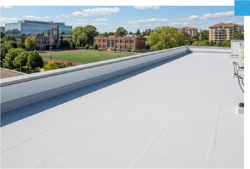 病院陸屋根防水工事写真